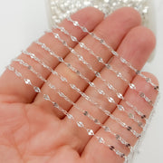 Z46SS. 925 Sterling Silver Flat Marina Chain